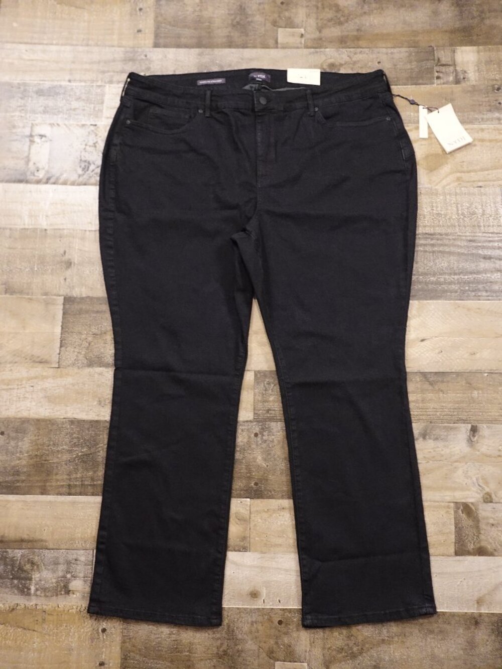 NYDJ Marilyn Straight Jeans Women's Plus 24WP Black Lift Tuck NWT Stretch